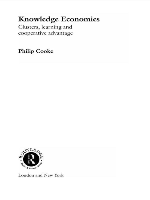 Knowledge Economies - Philip Cooke