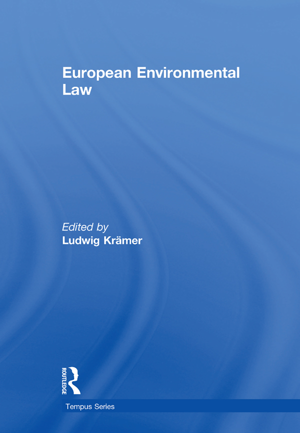 European Environmental Law - Ludwig Krämer