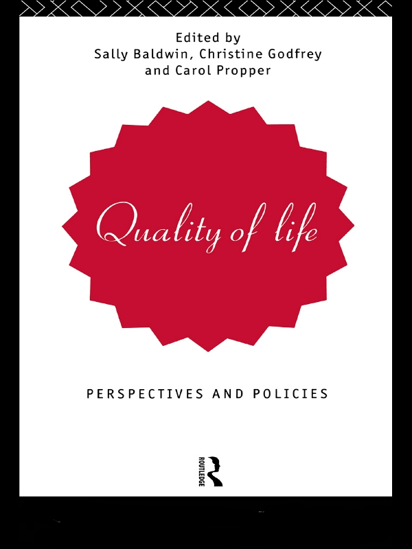 Quality of Life - Sally Baldwin, Christine Godfrey, Carol Propper