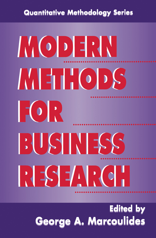 Modern Methods for Business Research - George A. Marcoulides