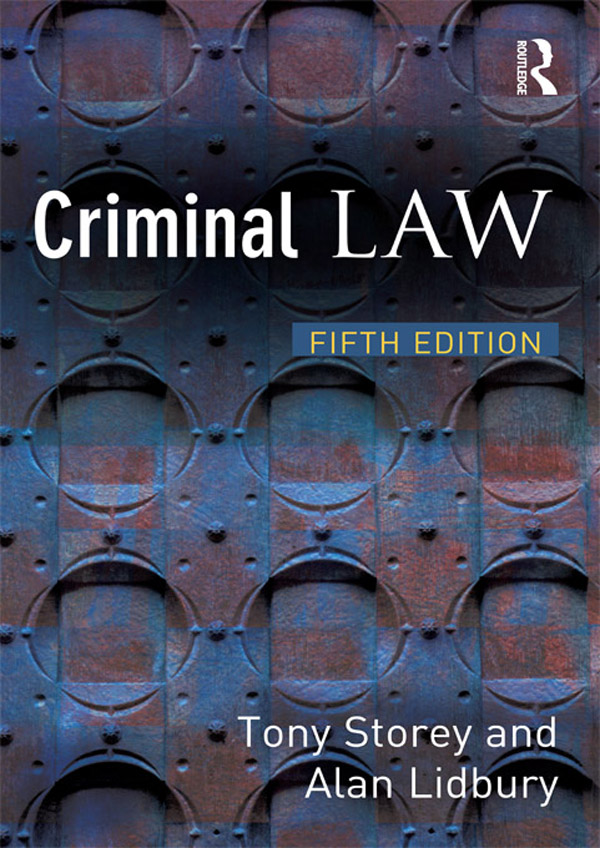 Criminal Law - Tony Storey, Alan Lidbury