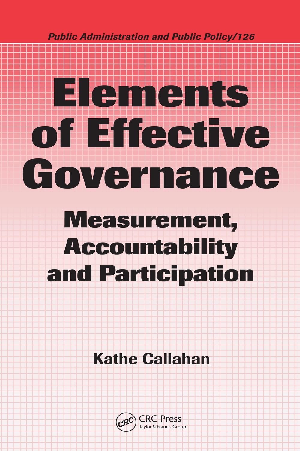 Elements of Effective Governance - Kathe Callahan